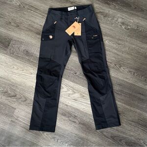 NWT Fjallraven Nikka Curved Trousers EU 38 US 29” Women’s Black Regular Length